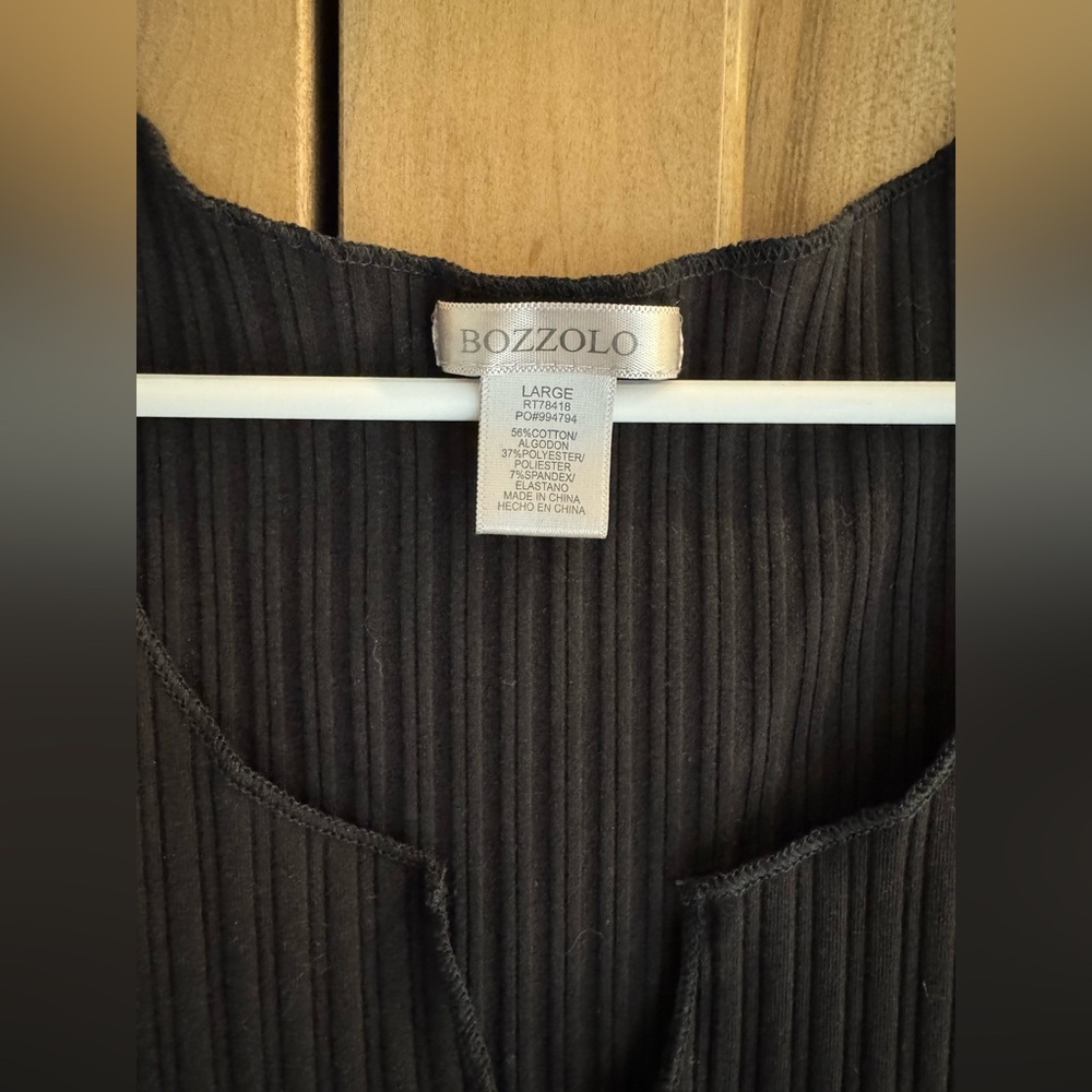 Black Ribbed Tank Top - Picture 4 of 4